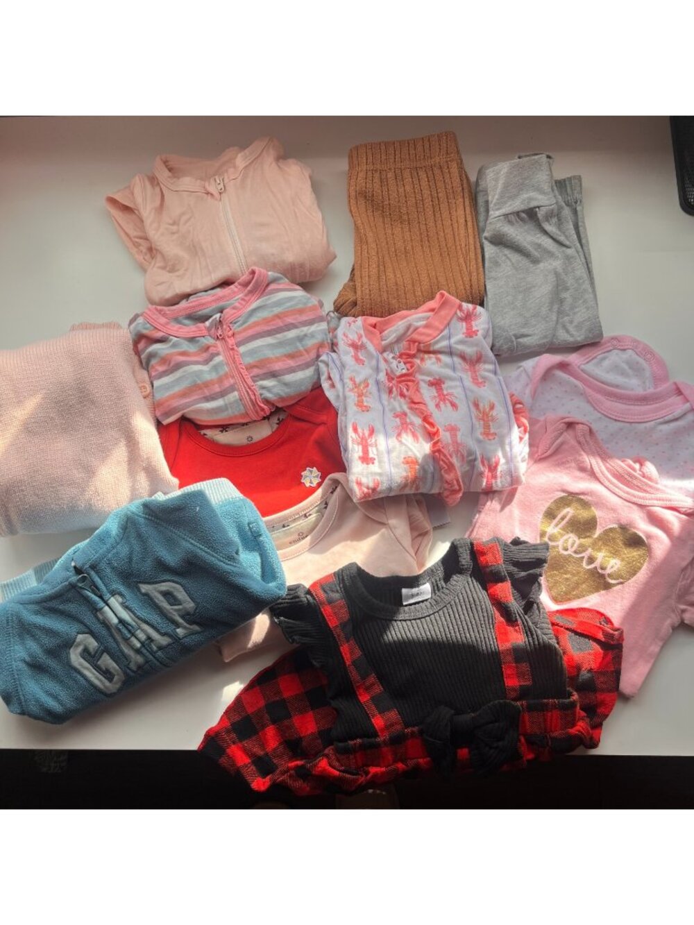 3-6 month Baby Girl Lot 12 Piece Mixed Clothing GAP,Milk Berry,Gerber,Endue